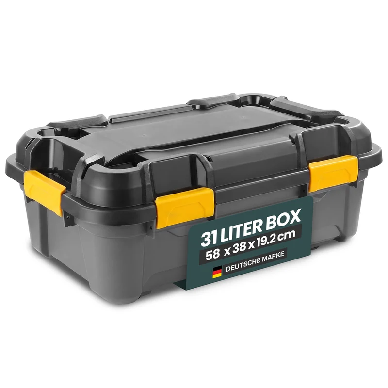Rollbare 'Bunker Tough' Box (IP67/IPX7) mit Deckel in verschiedenen Größen (Größe wählbar)