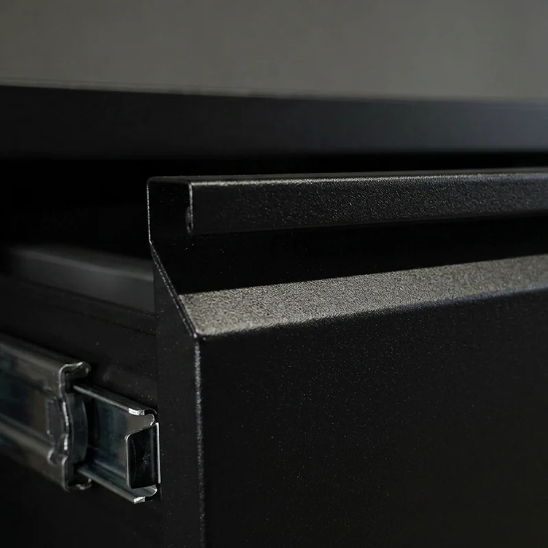Stahl-Hängeregisterschrank (3 Schübe) – Einbahnig in Tiefschwarz
