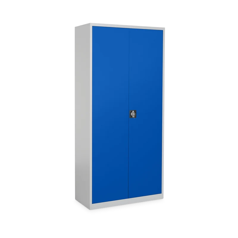Aktenschrank SET- 2 in 1 – Lichtgrau / Enzianblau