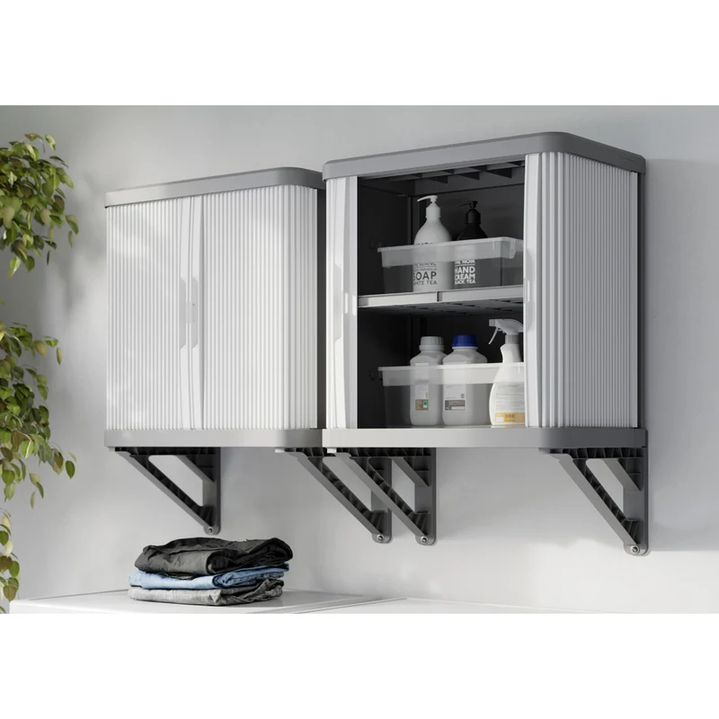 Rolladenschrank "Rolling Space" in Grau (Modelle wählbar)