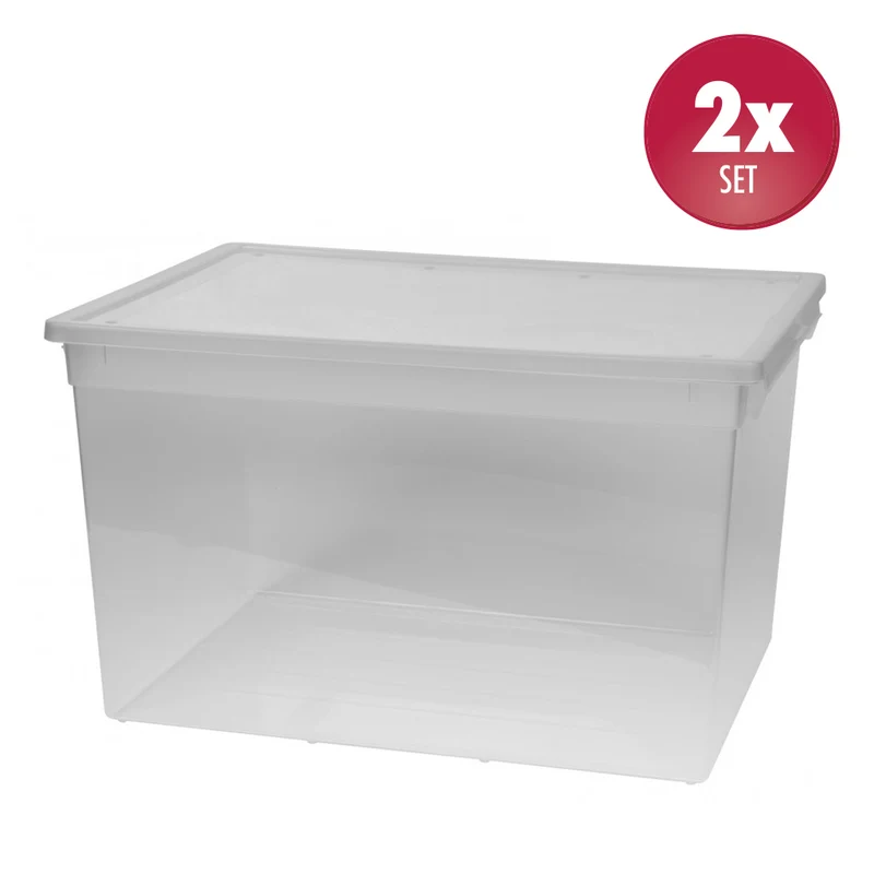 Set: 2 x LightBox 52 XXL mit Deckel, extra hoch, 50 Liter