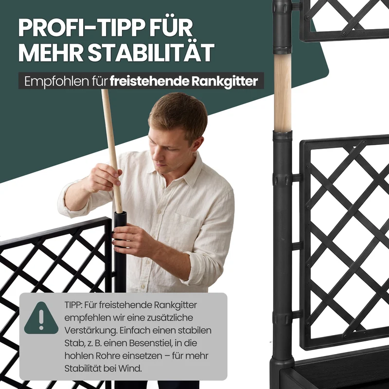 XL SPALIER HOLZOPTIK (breite Version) Farbe: Anthrazit