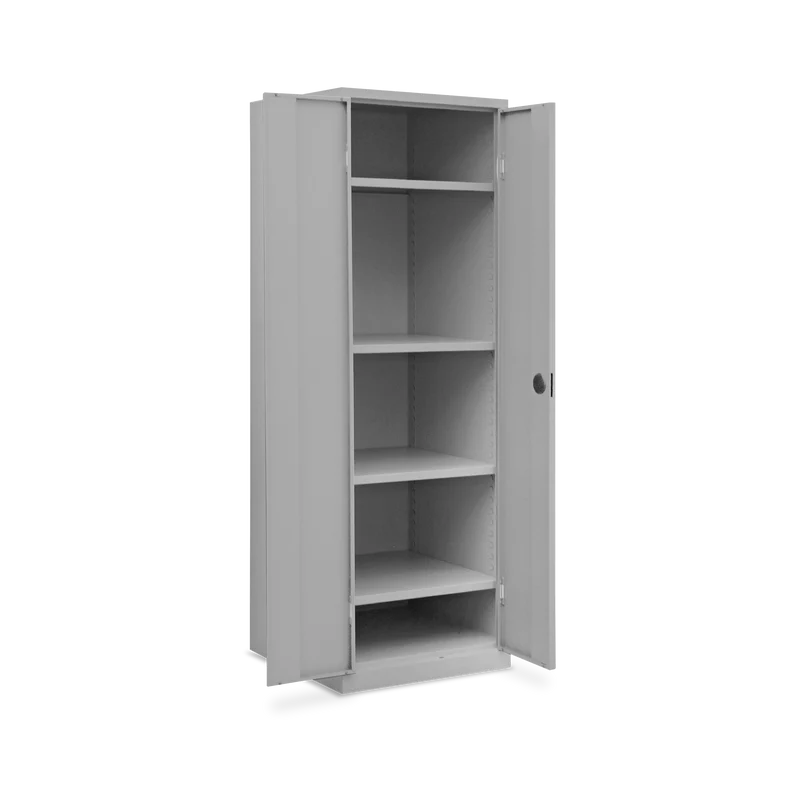 Kompakter Stahlschrank – 600 x 600 (4,5 OH) – Korpus in Lichtgrau