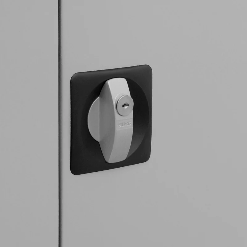 Kompakter Stahlschrank – 600 x 600 (4,5 OH) – Korpus in Lichtgrau
