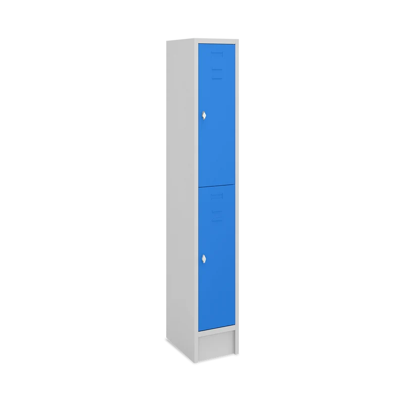 Fächerschrank (1 Abteil je 2 Fächer) 300 mm Abteilbreite – Korpus Lichtgrau