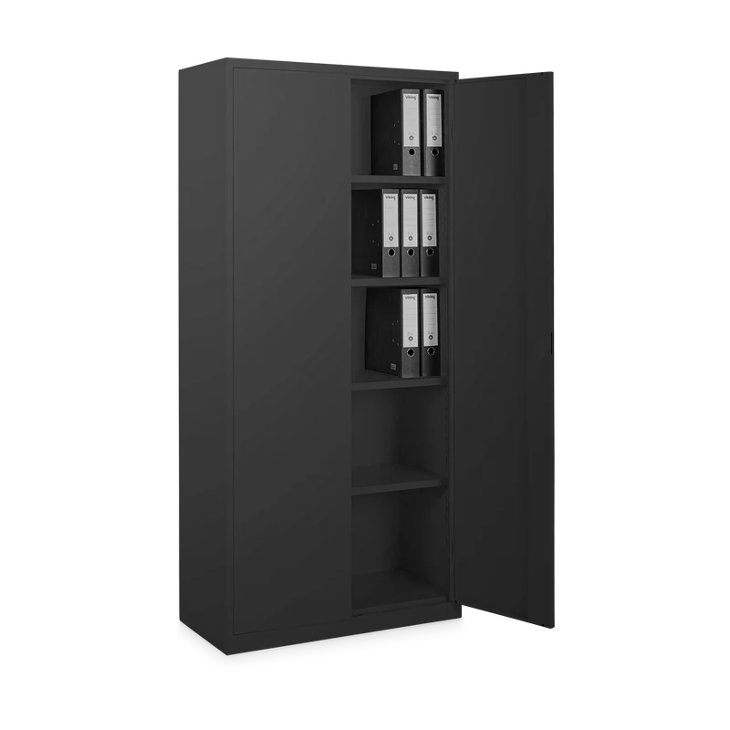 Aktenschrank aus Stahl – 920 x 420 (5 OH) – Korpus in Tiefschwarz