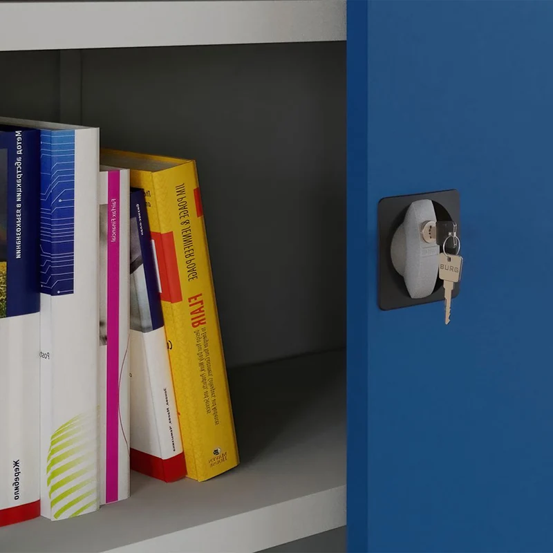 Aktenschrank aus Stahl – 800 x 380 (3 OH) – Korpus in Lichtgrau