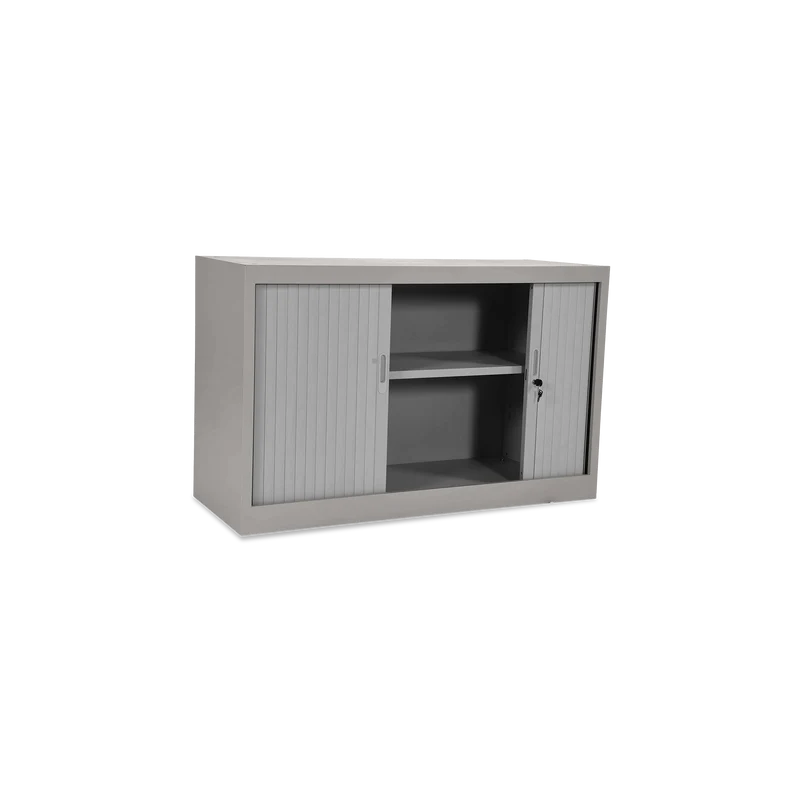 Stahl-Rollladenschrank (1,5 OH) – Korpus in Weißaluminium