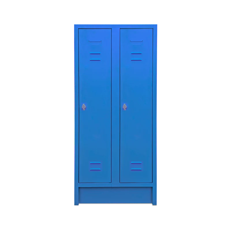 Schulspinde (2-Abteile je 1-Fach) 1600 mm höhe – Bunte Farben