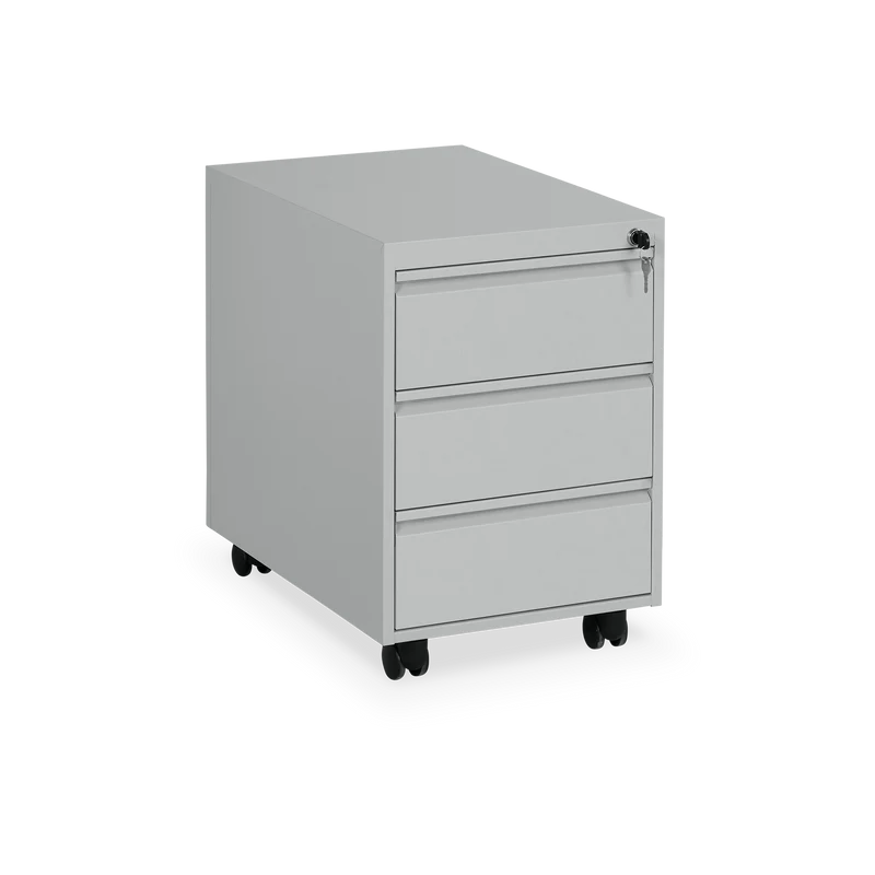 Rollcontainer aus Stahl – Lichtgrau