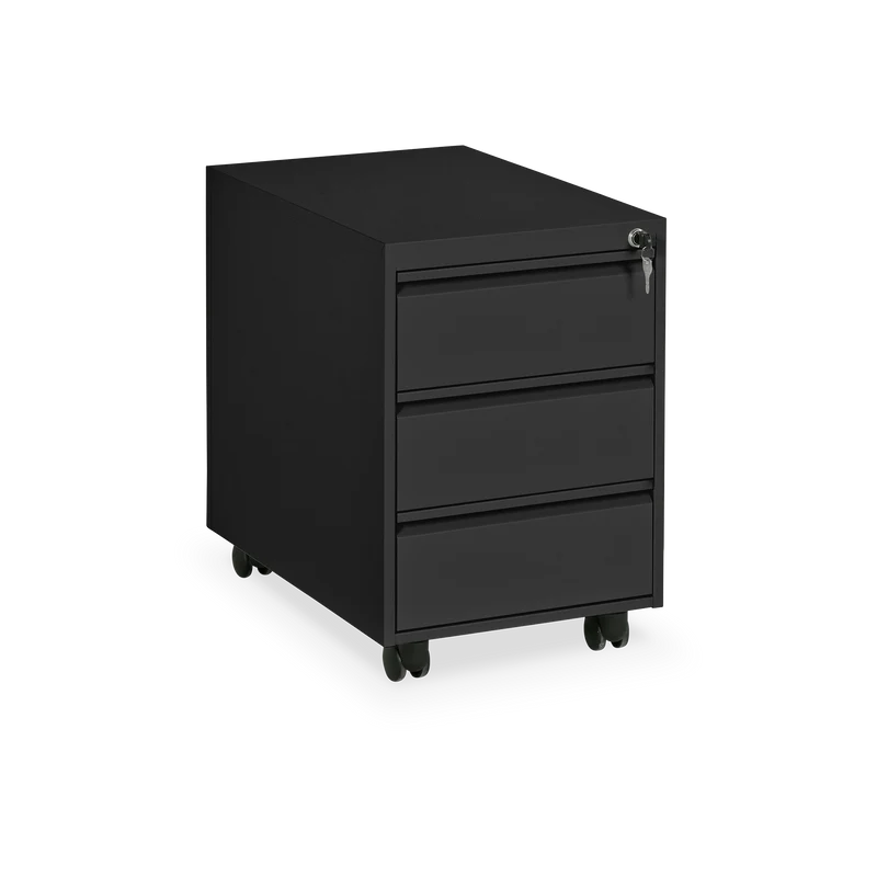 Rollcontainer aus Stahl – Tiefschwarz