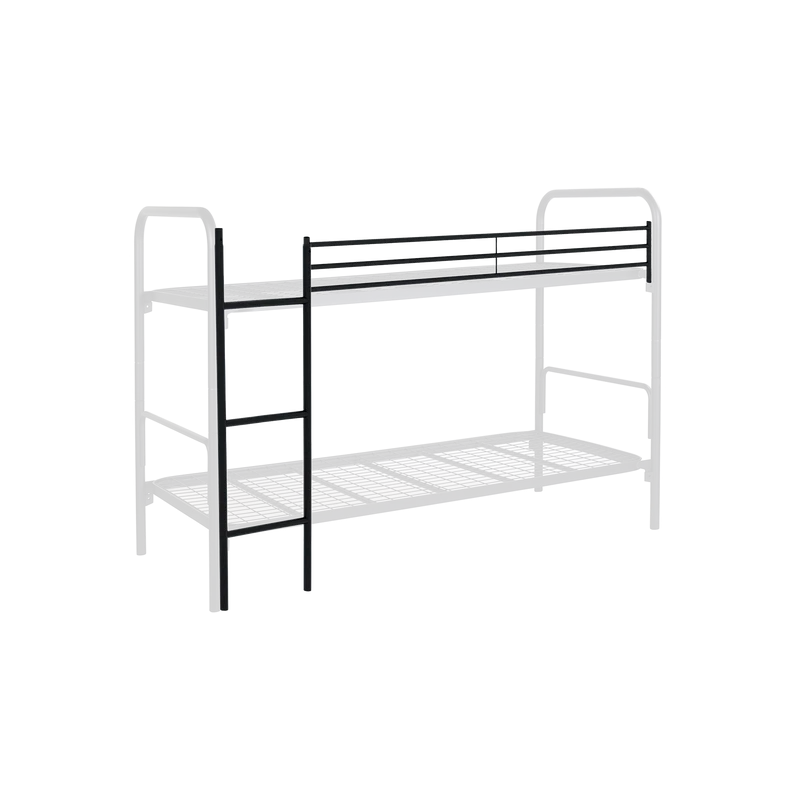 Absturzsicherung vorn + Leiter für Doppelbett (Tiefschwarz)
