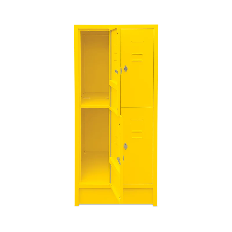 Kindergarten-Fächerspinde (2-Abteile je 2-Fächer) 1400 mm höhe