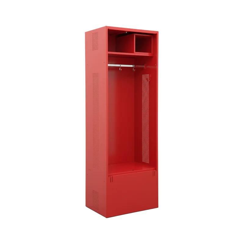 Metallspind mit Sitzbank und Klappbox