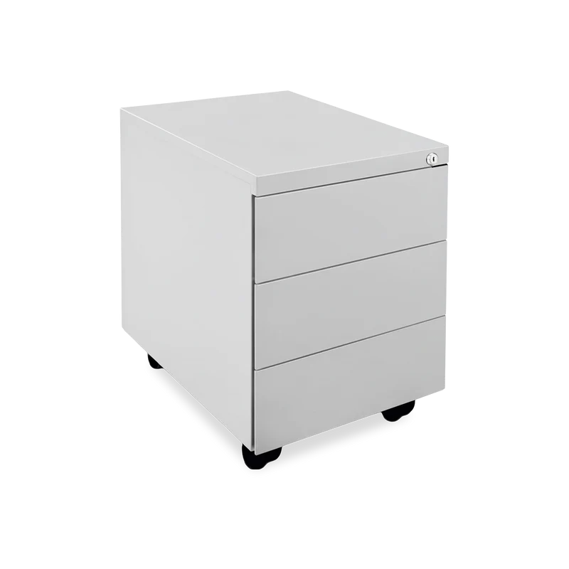 Design-Rollcontainer aus Stahl mit Schubladen – Lichtgrau