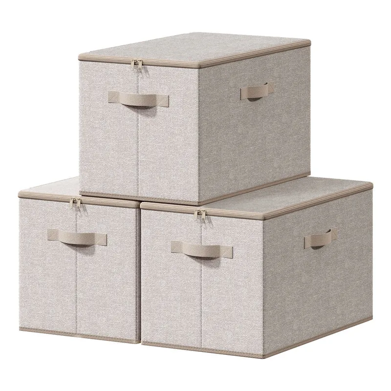 Stoffbox, faltbare Aufbewahrungsbox mit Griffen, für Kleidung
