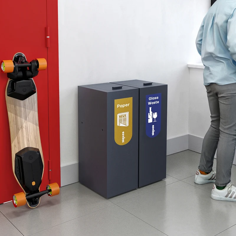 Recycling Mülleimer (Optional mit Cover)