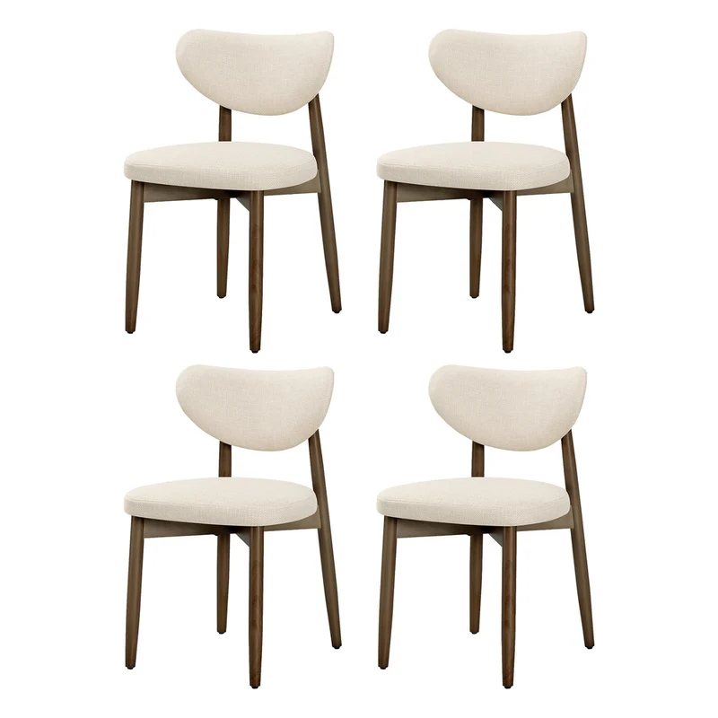 Küchenstuhl 2er Set, Polsterstuhl mit ergonomischer Rückenlehne, für Esszimmer
