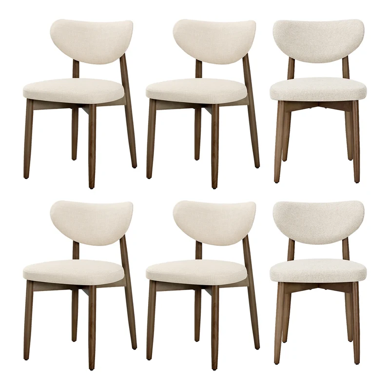 Küchenstuhl 2er Set, Polsterstuhl mit ergonomischer Rückenlehne, für Esszimmer
