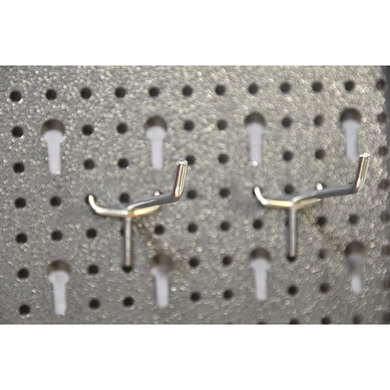 Werkzeuglochwand aus Metall mit 14tlg. Hakenset, 120 x 60 cm