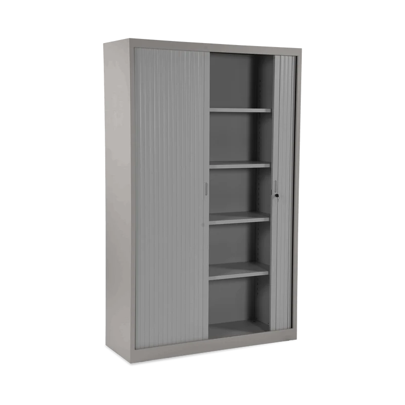 Stahl-Rollladenschrank (5 OH) – Korpus in Weißaluminium