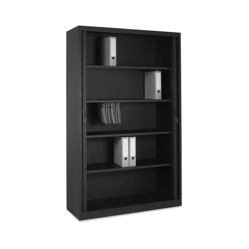 Stahl-Rollladenschrank (5 OH) – Korpus in Tiefschwarz