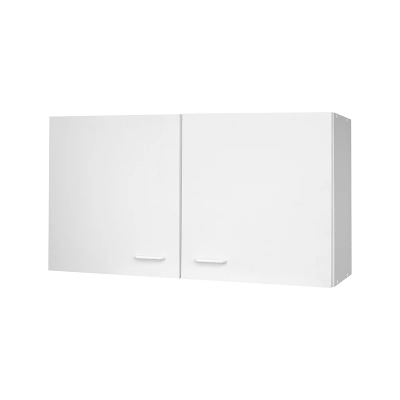 Küchen-Oberschrank Weiß mit 2 Drehtüren & Einlegeboden
