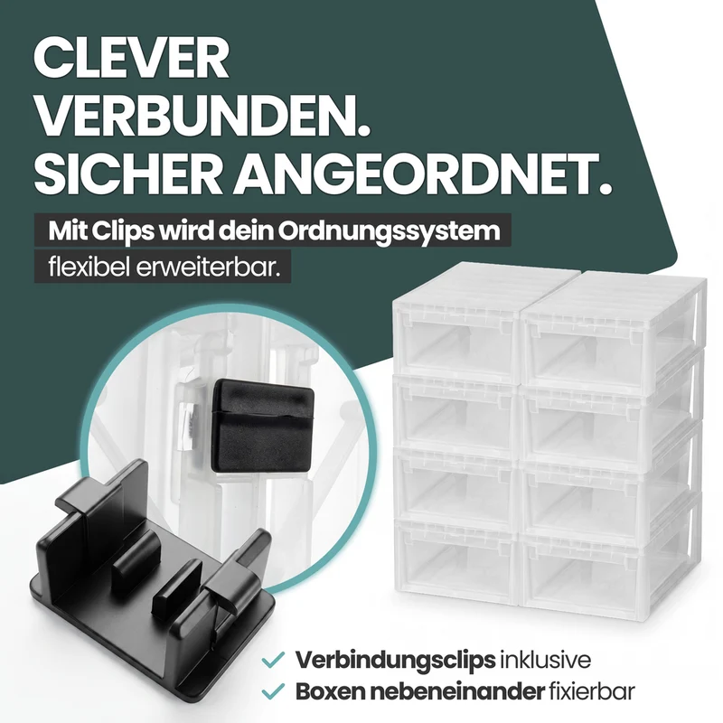 Bundle: 1 x Schubladenbox Größe XL (36 Liter) + 2 x Größe M (12 Liter)