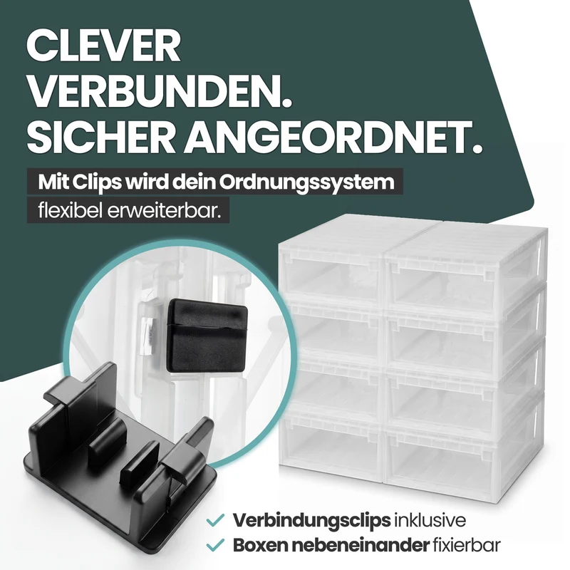 Bundle: 1 x Schubladenbox Größe L (23 Liter) + 2 x Größe S (7 Liter)