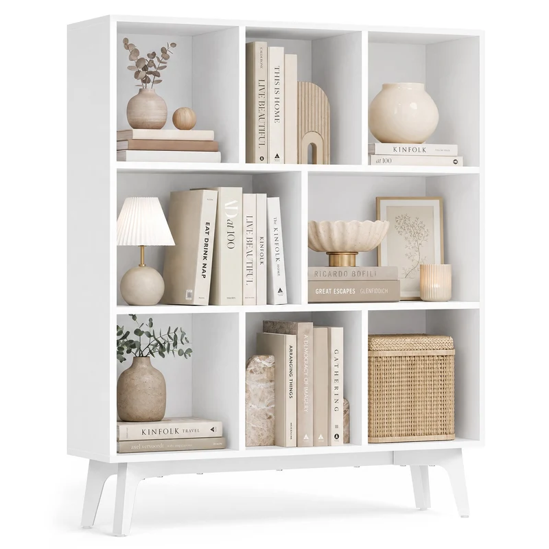 Bücherregal mit acht Fächern für Wohnzimmer