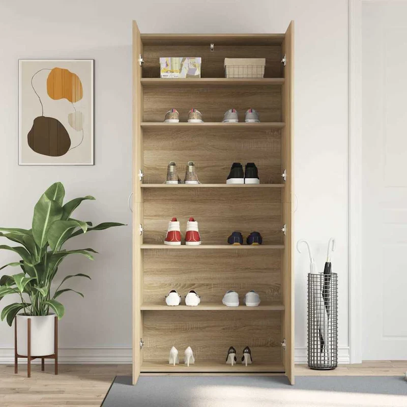 Großer geschlossener Schuhschrank mit 6 Ebenen