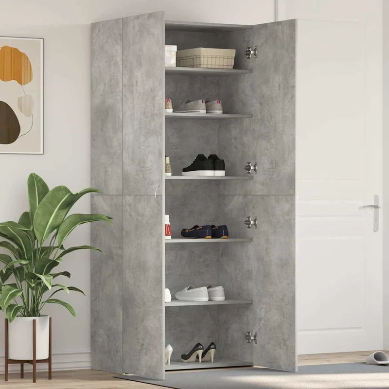 Großer geschlossener Schuhschrank mit 6 Ebenen