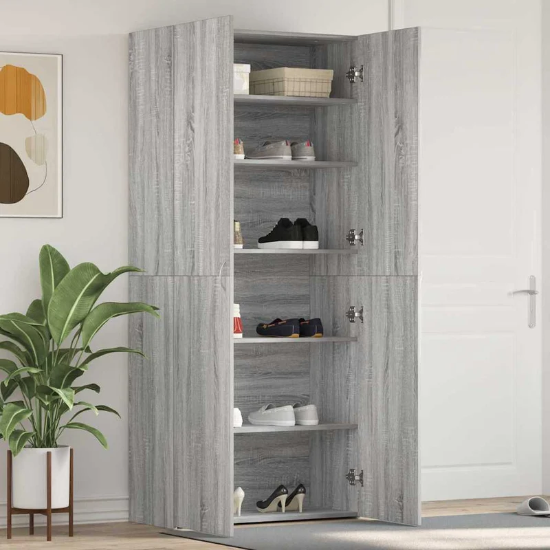 Großer geschlossener Schuhschrank mit 6 Ebenen