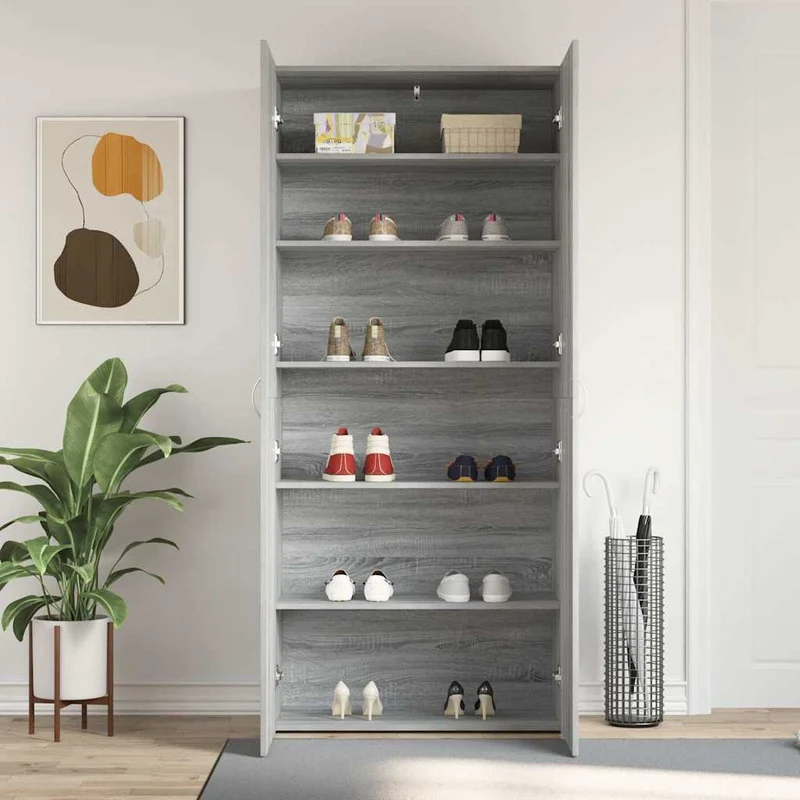 Großer geschlossener Schuhschrank mit 6 Ebenen