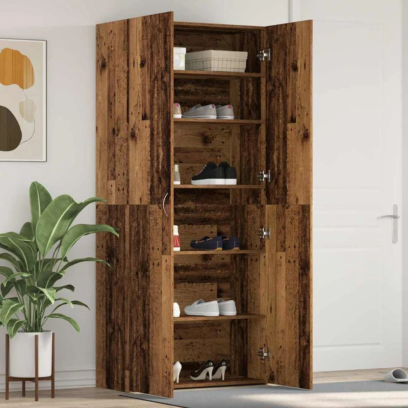 Großer geschlossener Schuhschrank mit 6 Ebenen