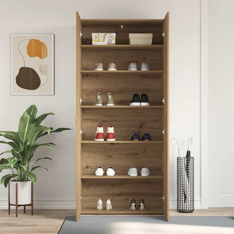 Großer geschlossener Schuhschrank mit 6 Ebenen