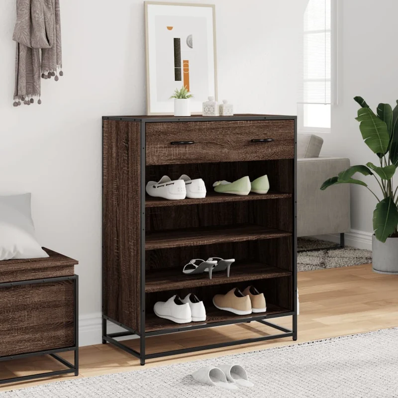 Moderner Schuhschrank mit 4 Fächern und Schublade