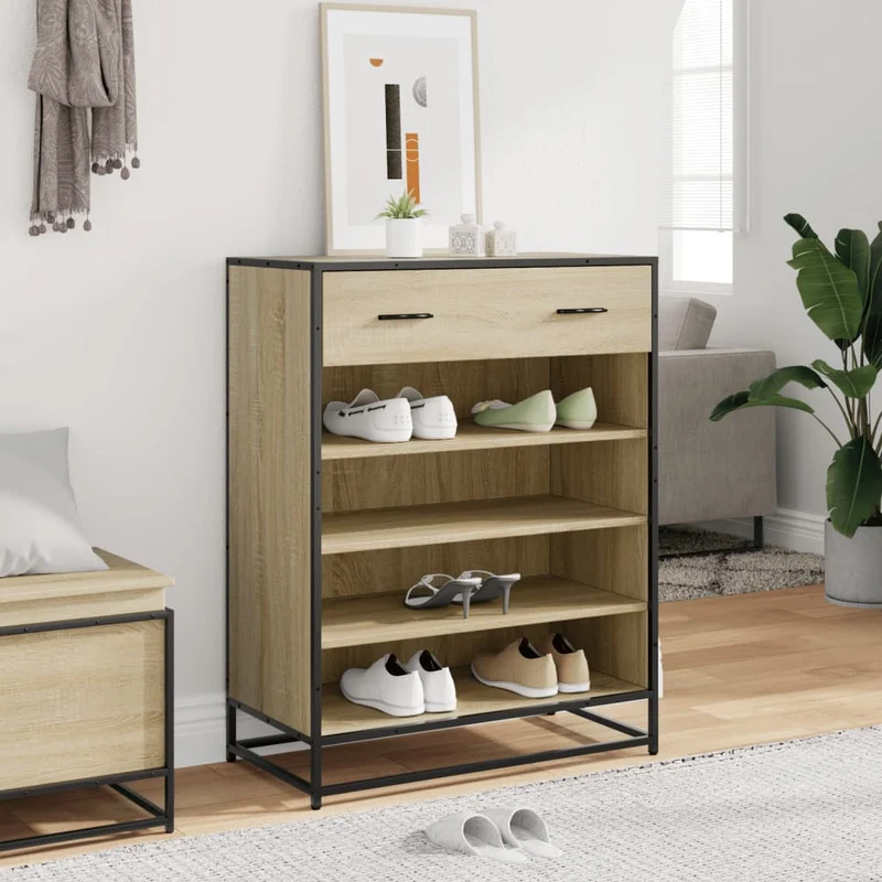 Moderner Schuhschrank mit 4 Fächern und Schublade
