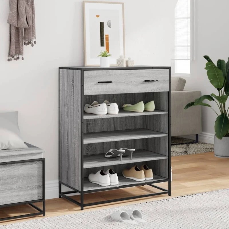 Moderner Schuhschrank mit 4 Fächern und Schublade