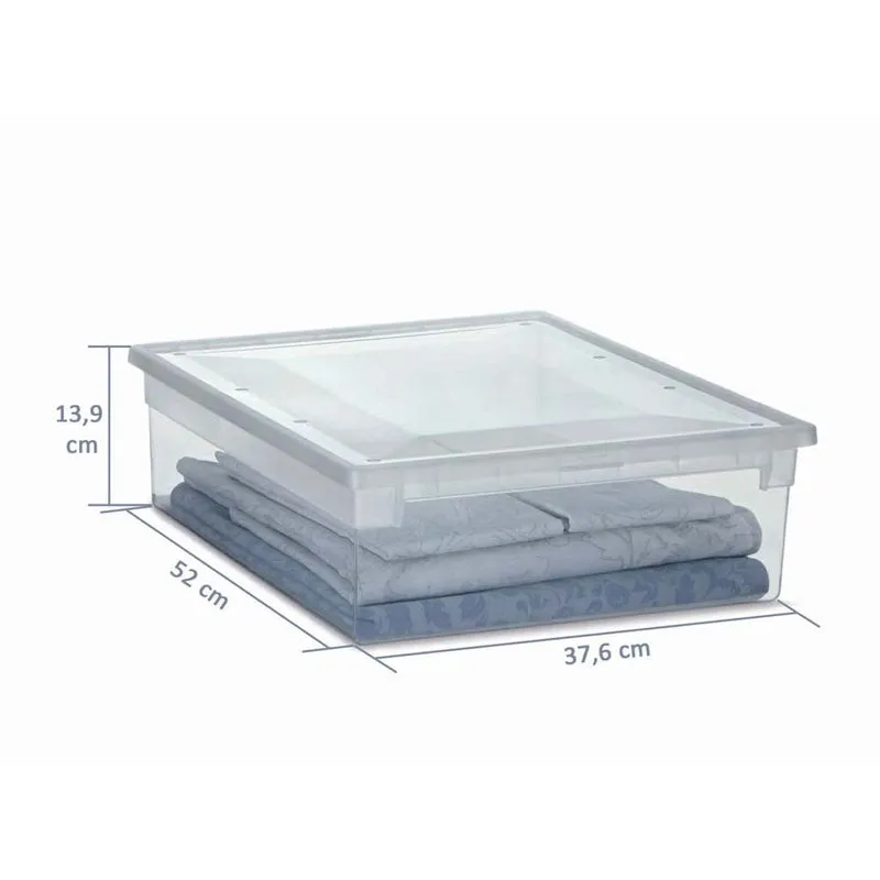 Set: 8 x LightBox 52 XL mit Deckel, halbhoch, 22 Liter
