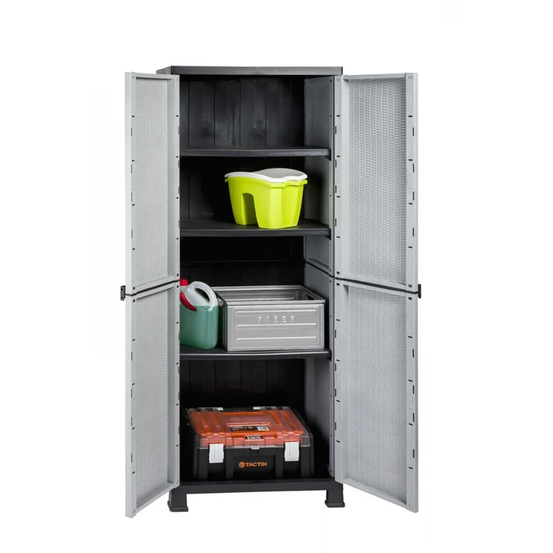 Set: 2 x MADERA - Kunststoffschrank mit 3 Einlegeböden