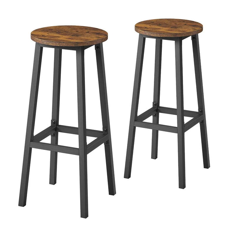 Barhocker 2er Set mit Fußstütze