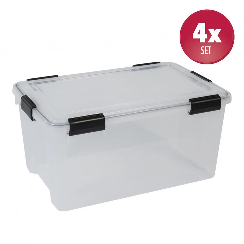4 x Box mit Dichtung 50 Liter Volumen