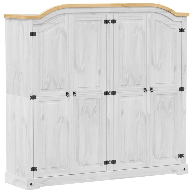 Klassischer Holzschrank "Corona" aus massiver Kiefer