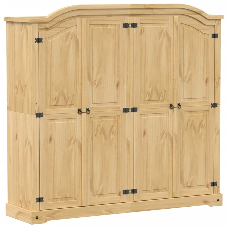 Klassischer Holzschrank "Corona" aus massiver Kiefer
