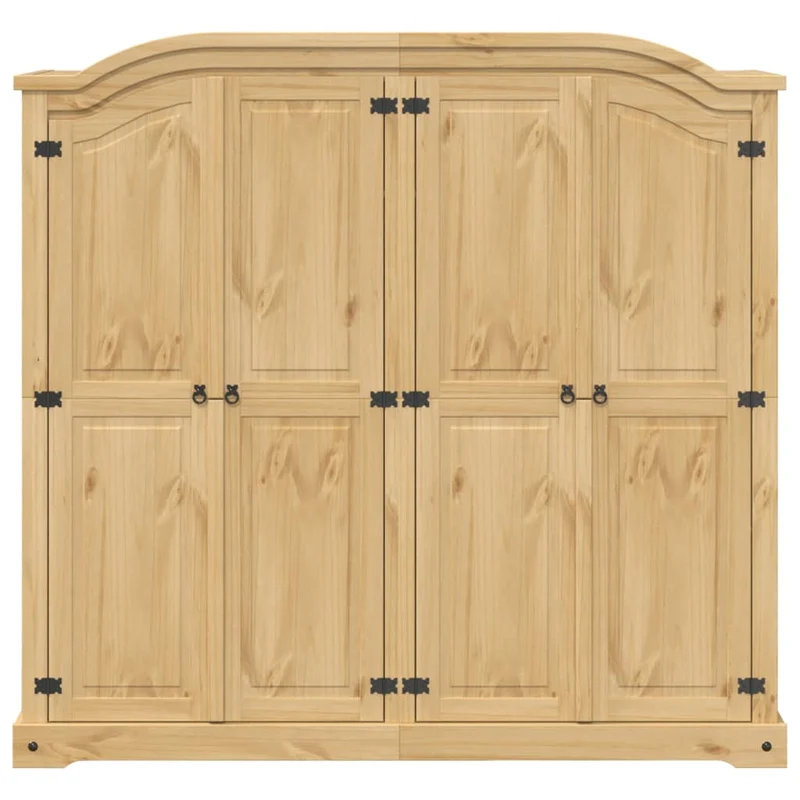 Klassischer Holzschrank "Corona" aus massiver Kiefer