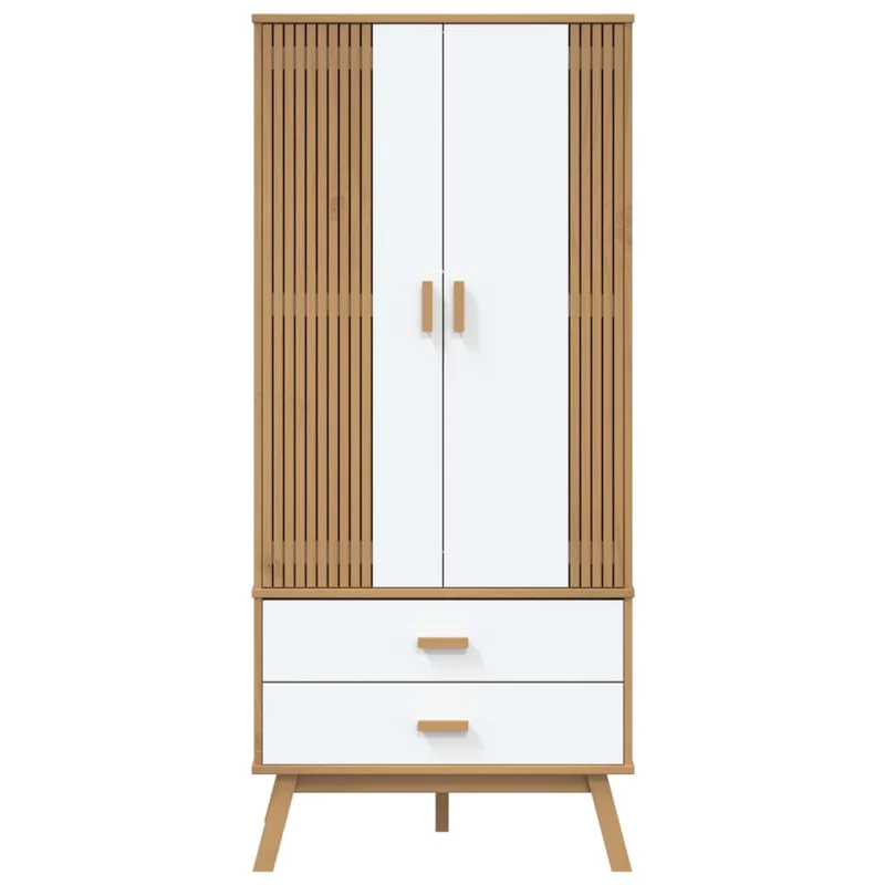 Holz-Kleiderschrank im skandinavischen Design, 2-türig