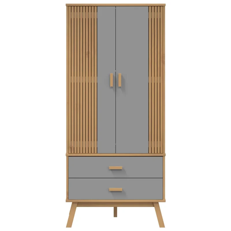 Holz-Kleiderschrank im skandinavischen Design, 2-türig