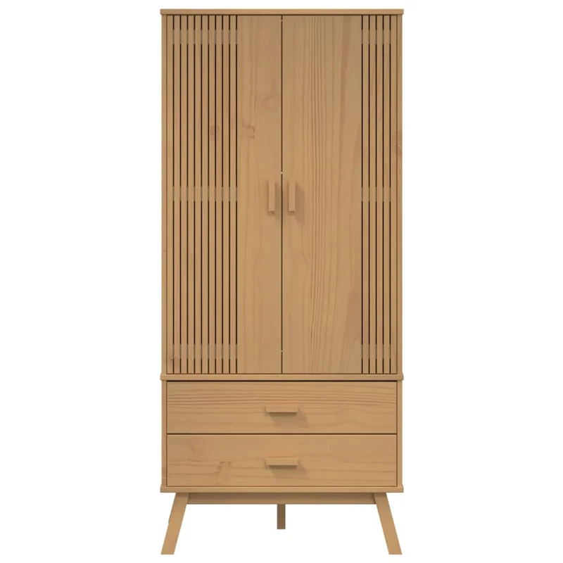 Holz-Kleiderschrank im skandinavischen Design, 2-türig