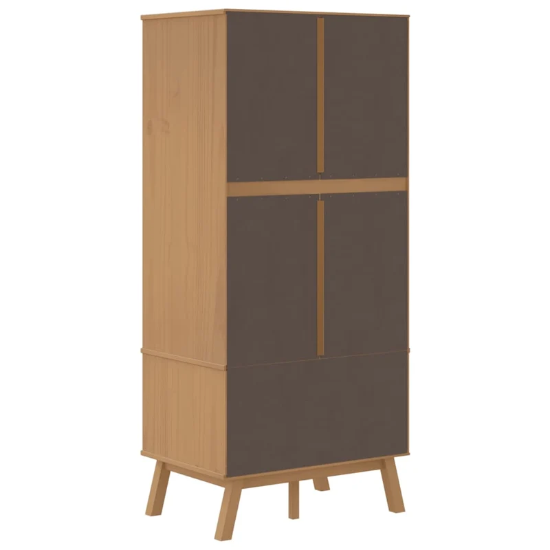 Holz-Kleiderschrank im skandinavischen Design, 2-türig